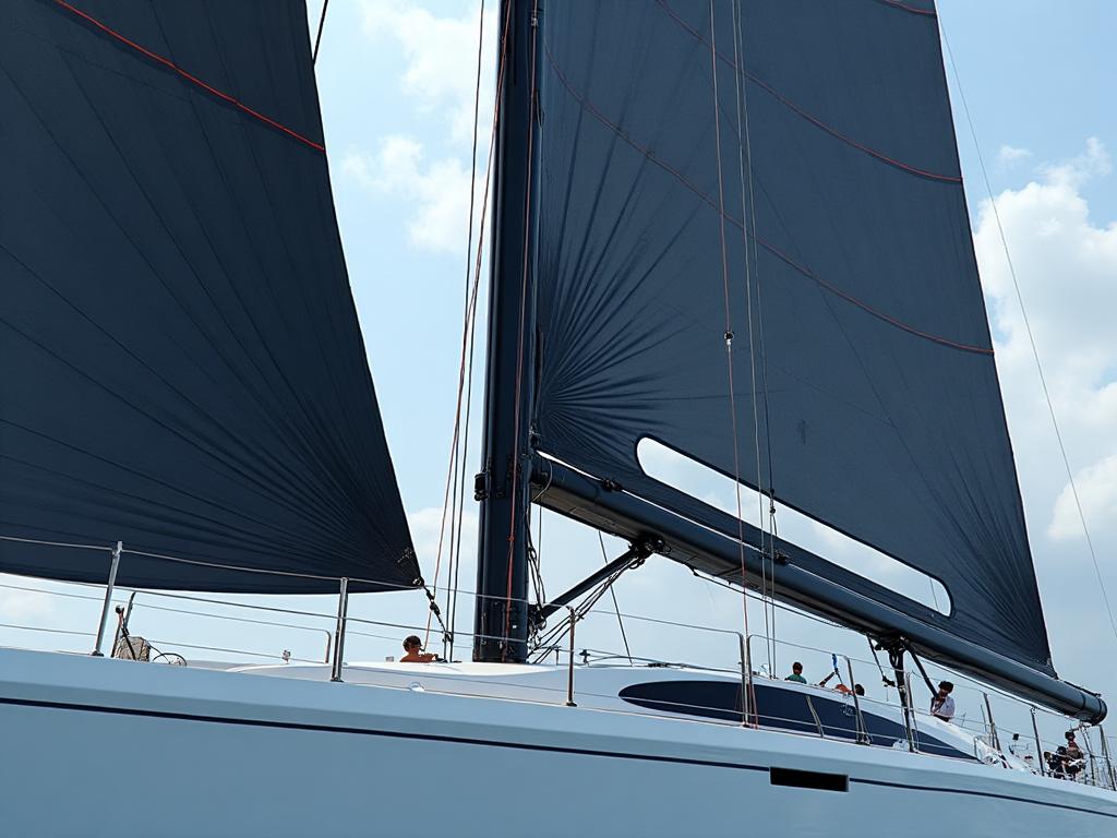 LoadX Mainsail detail with carbon fiber